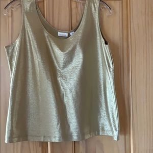Chico’s Sparkly Gold Tank